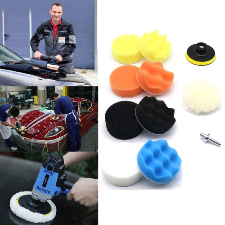 3 Inch 11 In 1 3-7 Inch Car Polishing and Waxing Sponge Plate Sponge Pad Set - Polishing Machine & Accessories by buy2fix | Online Shopping UK | buy2fix
