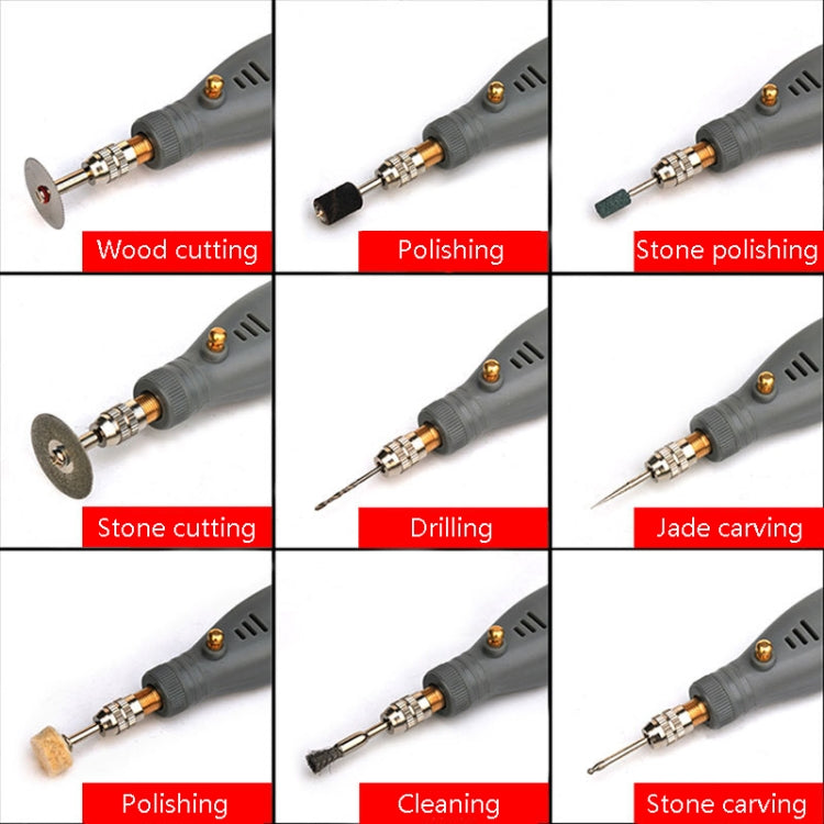 Mini Electrical Engraving Pen Cutting And Polishing Electrical Grinder Tool Set, US Plug(Grey) - Abrasive Tools & Accessories by buy2fix | Online Shopping UK | buy2fix