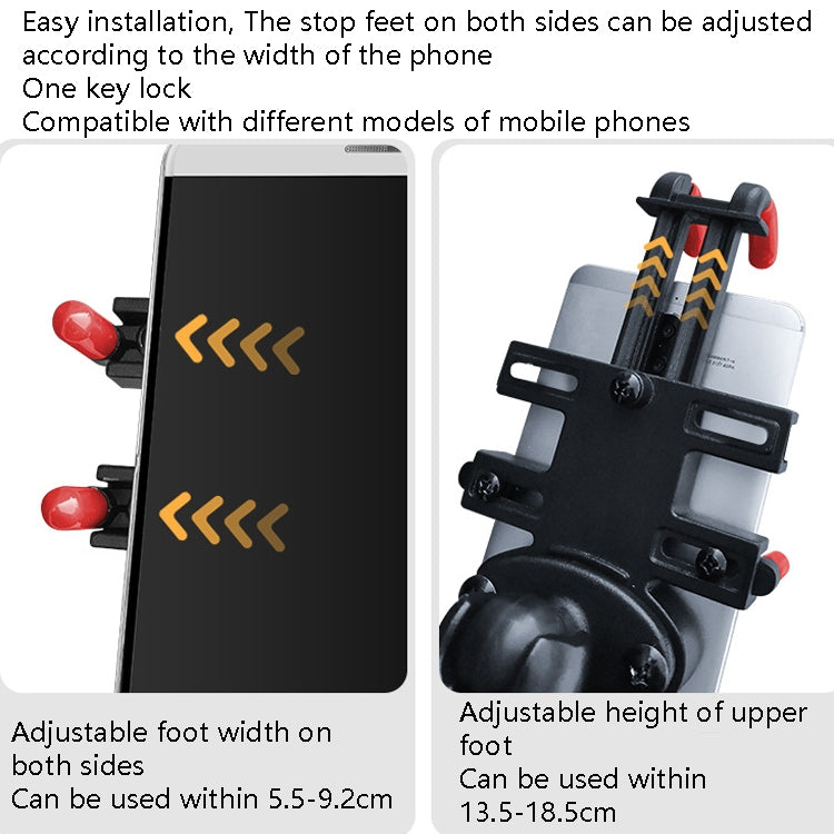 Motorcycle Metal Navigation Mobile Phone Bracket,Style: Handle Installation (Hand Twist) - Holder by buy2fix | Online Shopping UK | buy2fix