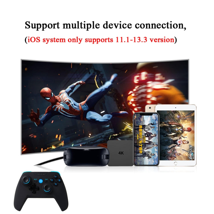 CX-X1  2.4GHz + Bluetooth 4.0 Wireless Game Controller Handle For Android / iOS / PC / PS3 Handle + Bracket (Blue) - Gamepads by buy2fix | Online Shopping UK | buy2fix