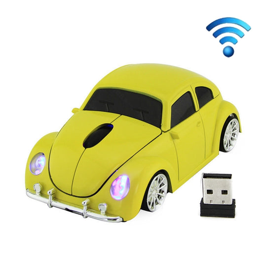 CM0010B 1200 DPI 3-keys Car Shape Wireless Mouse(Yellow) - Computer & Networking by buy2fix | Online Shopping UK | buy2fix