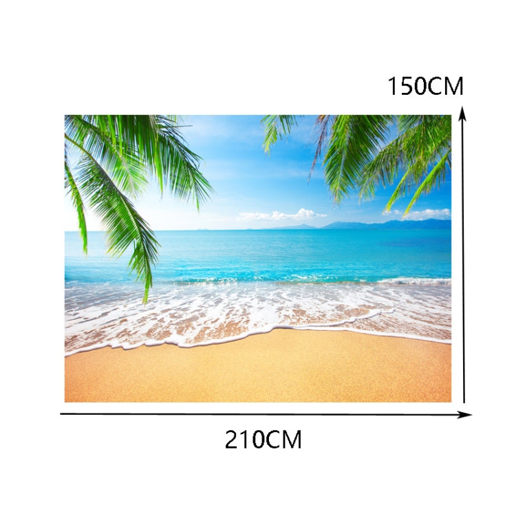 2.1m x 1.5m Coconut Tree Sea View Photography Cloth - Camera Accessories by buy2fix | Online Shopping UK | buy2fix