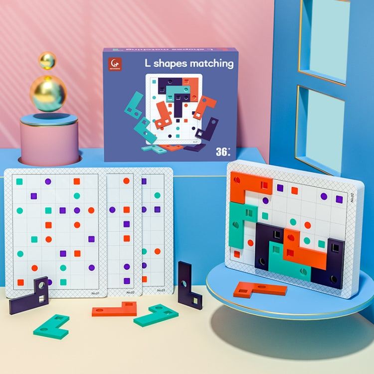 MOONDOG L-Shaped Matching Building Blocks Children Educational Logical Thinking Training Puzzle - Building Blocks by buy2fix | Online Shopping UK | buy2fix