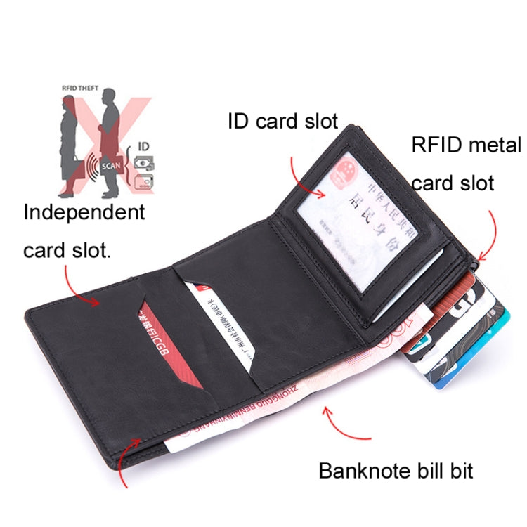 RFID Anti-Theft Aluminum Alloy Card Case(Crocodile Black) - Antimagnetic RFID Package by buy2fix | Online Shopping UK | buy2fix