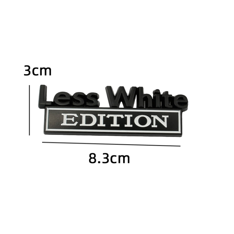 2 PCS Car Metal Leaf Board Label Less White Edition Modified Body Labeling(Silver Black) - Decorative Sticker by buy2fix | Online Shopping UK | buy2fix