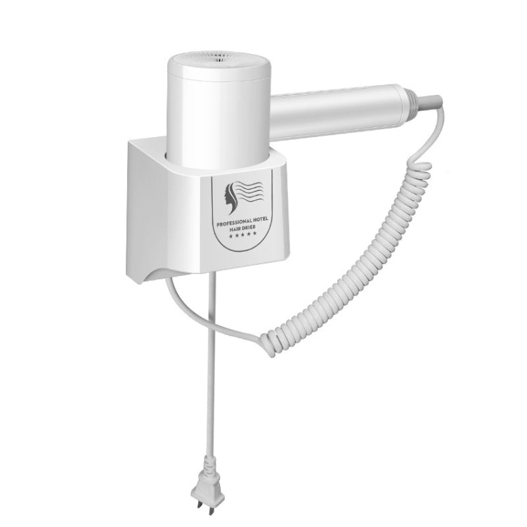 Hotel Hair Dryer Wall Mount High Power Hair Dryer Household Hair Cylinder Dryer, CN Plug(Hotel Hairdryer White) - Hair Dryers & Parts by buy2fix | Online Shopping UK | buy2fix