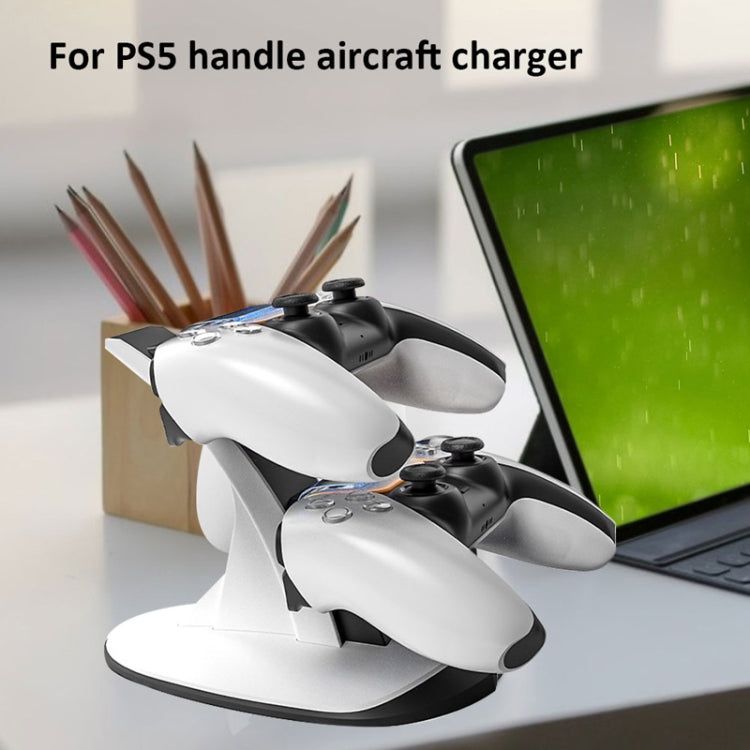 IPLAY HBP-314 Wireless Bluetooth Handle Two-Seater Charger For PS5(White) - Toys & Hobbies by IPLAY | Online Shopping UK | buy2fix