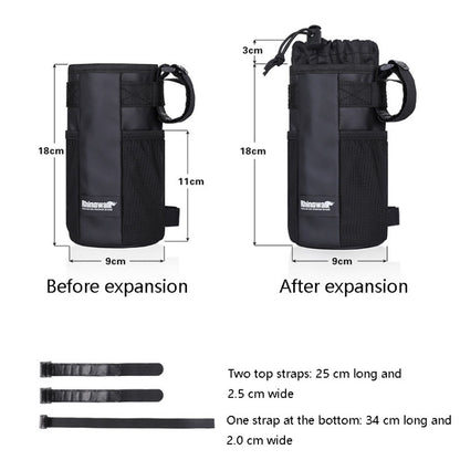 Rhinowalk RK9100B Riding Insulation Water Bottle Bag Portable Bicycle Kettle Tool Package(Black) - Bicycle Bags by Rhinowalk | Online Shopping UK | buy2fix