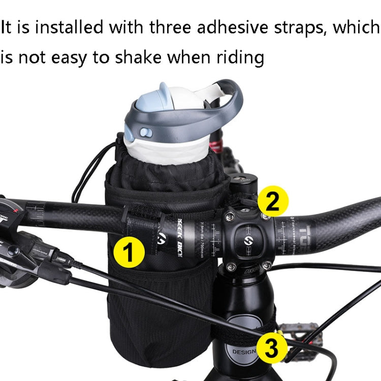 Rhinowalk RK9100B Riding Insulation Water Bottle Bag Portable Bicycle Kettle Tool Package(Black) - Bicycle Bags by Rhinowalk | Online Shopping UK | buy2fix