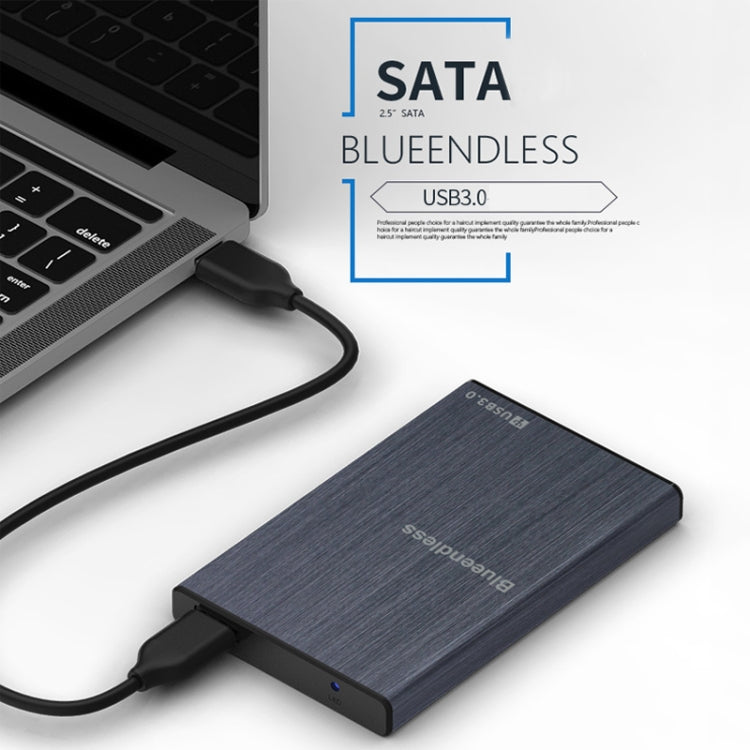 Blueendless U23T 2.5 inch Mobile Hard Disk Case USB3.0 Notebook External SATA Serial Port SSD, Colour: Silver - HDD Enclosure by Blueendless | Online Shopping UK | buy2fix