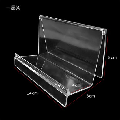 10 PCS Thickened Transparent Wallet Holder Plastic Phone Mask Display Stand Counter Display Stand,Specification: No. 4 1 Layer - Desktop Holder by buy2fix | Online Shopping UK | buy2fix