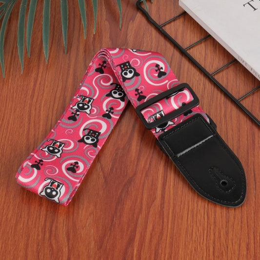 3 PCS Printed Ukulele Guitar Strap, Length: 85-135cm(Pink Panda) - Stringed Instruments by buy2fix | Online Shopping UK | buy2fix