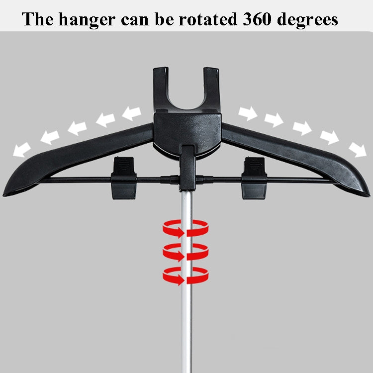 1.6m 3 in 1 Hanging Ironing Bracket Hanger Telescopic Metal Rod Mount(Black Hanger) - Home & Garden by buy2fix | Online Shopping UK | buy2fix