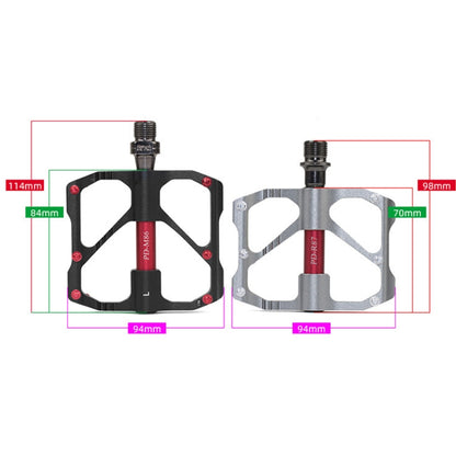 PD-R87C  1 Pair PROMEND Bicycle Road Bike Mountain Bike 3 Palin Carbon Fiber Bearing Pedal(Black) - Outdoor & Sports by PROMEND | Online Shopping UK | buy2fix