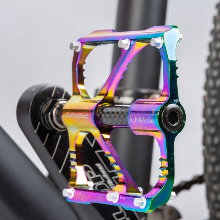 1 Pair PROMEND Three Peilin Bearing Aluminum Alloy CNC Bicycle Colorful Pedal PD-M86CY - Pedals by PROMEND | Online Shopping UK | buy2fix