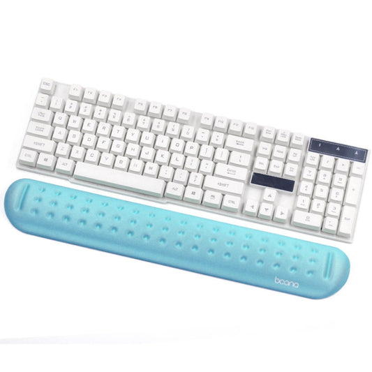 Baona Silicone Memory Cotton Wrist Pad Massage Hole Keyboard Mouse Pad, Style: Large Keyboard Rest (Blue) - Mouse Pads by Baona | Online Shopping UK | buy2fix