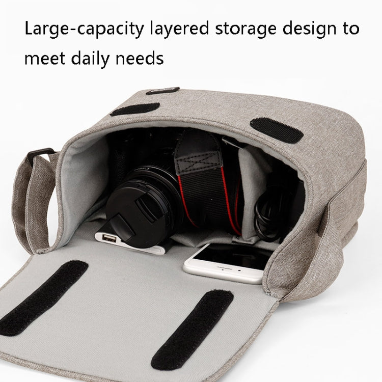 Baona BN-H013 Camera Shoulder Bag SLR Lens Storage Handbag(Light-Thin Black) - Camera Accessories by Baona | Online Shopping UK | buy2fix
