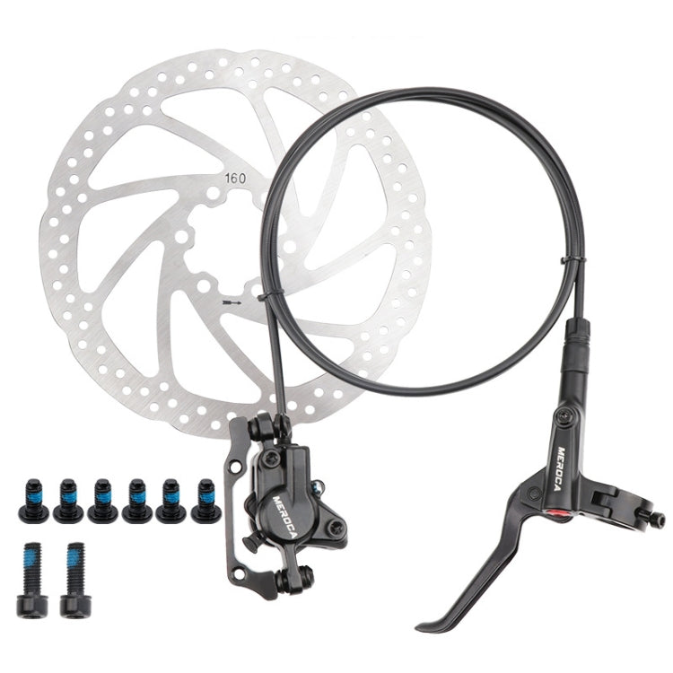 Meroca M800 Bicycle Brake Mountain Bike Universal Bilateral Brake Oil Pressure Disc Brake, Style: Left Back 1400mm + Disc Brake - Outdoor & Sports by Meroca | Online Shopping UK | buy2fix