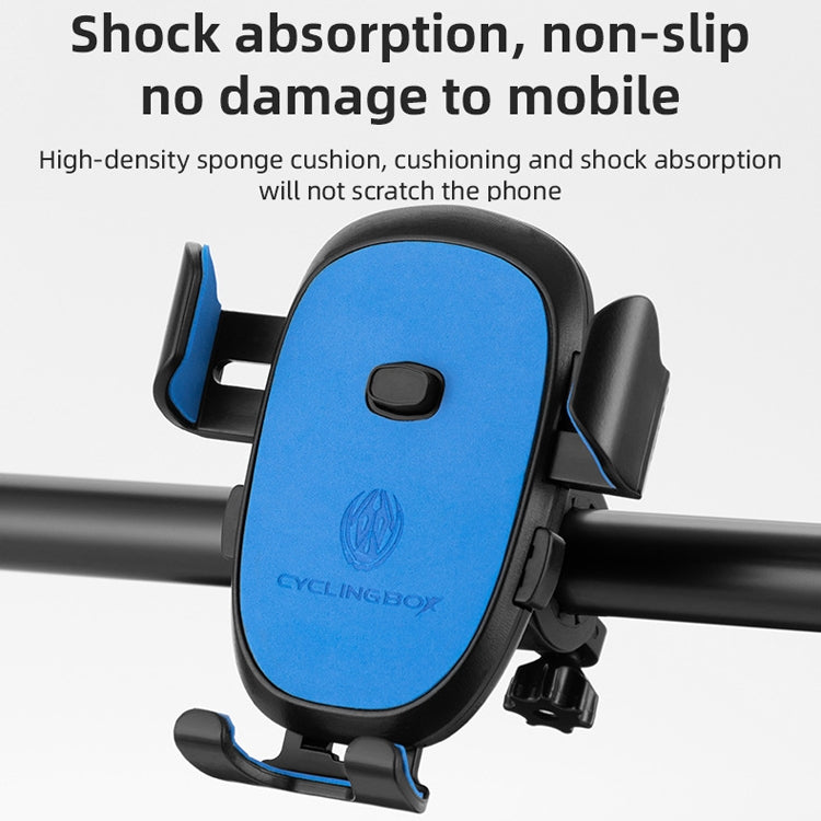 2 PCS CYCLINGBOX BG-2930 Bicycle Mobile Phone Frame Plastic One-Click Lock Mobile Phone Bracket, Style: Handlebar Installation (Black） - Outdoor & Sports by CYCLINGBOX | Online Shopping UK | buy2fix