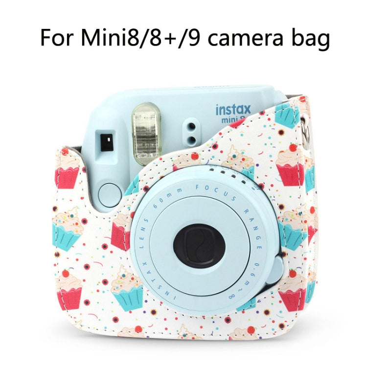 Full Body Camera PU Leather Case Bag with Strap for FUJIFILM instax mini 9 / mini 8+ / mini 8(Dessert Series) - Camera Accessories by buy2fix | Online Shopping UK | buy2fix