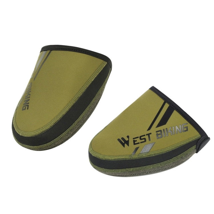 WEST BIKING Bicycle Riding Half Palm Windproof And Warm Lock Shoe Cover, Size: XL(Army Green) - Others by WEST BIKING | Online Shopping UK | buy2fix