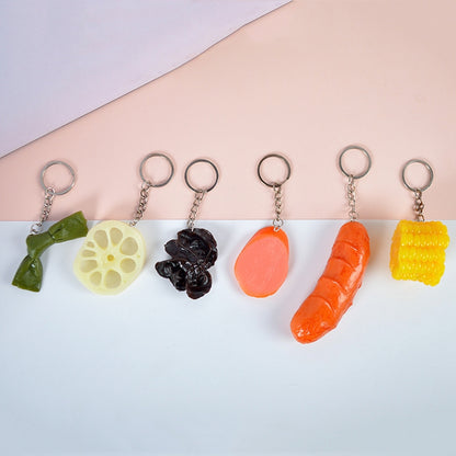 10 PCS Keychain Fungus PVC Simulation Vegetable Model Pendant Creative Play House Small Toys - Model Toys by buy2fix | Online Shopping UK | buy2fix