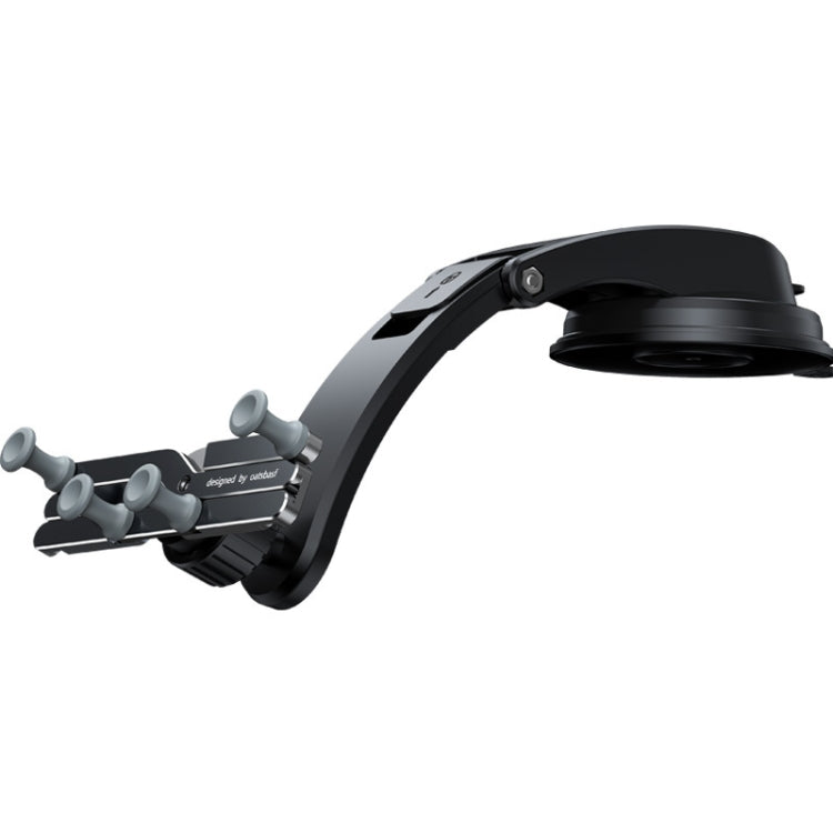 Oatsbasf Car Metal Gravity Mobile Phone Bracket Foldable Adjustment Stable Suction Cup Type Automoller General Bracket(Black) - Universal Car Holders by Oatsbasf | Online Shopping UK | buy2fix