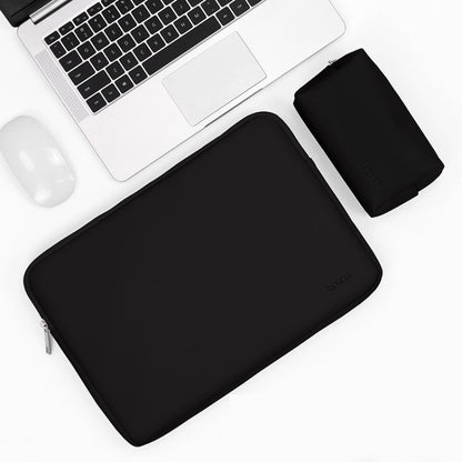 Baona BN-Q001 PU Leather Laptop Bag, Colour: Midnight Black + Power Bag, Size: 11/12 inch - 12.1 inch by Baona | Online Shopping UK | buy2fix
