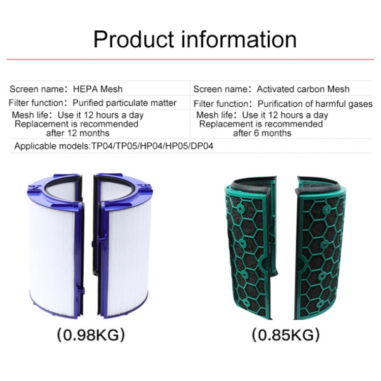 Air Purifier Filter Accessories For Dyson TP04 / DP04 / HP04，Specification： 1 Set Filter - Consumer Electronics by buy2fix | Online Shopping UK | buy2fix