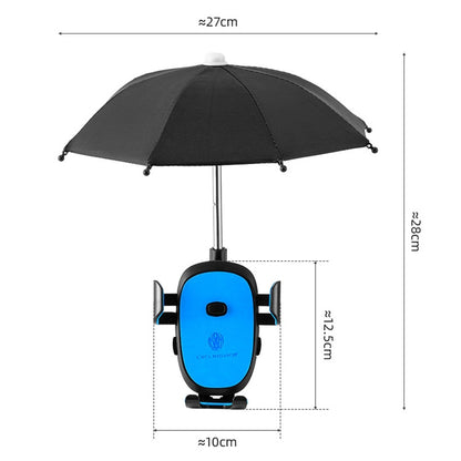 CYCLINGBOX BG-2935 Bicycle Mobile Phone Bracket With Umbrella Waterproof Navigation Electric Car Mobile Phone Frame, Style: Rearview Mirror Installation (Yellow) - Outdoor & Sports by CYCLINGBOX | Online Shopping UK | buy2fix