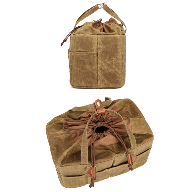 K707 Portable SLR Lens Liner Bag Camera Storage Bag(Khaki) - Camera Accessories by buy2fix | Online Shopping UK | buy2fix