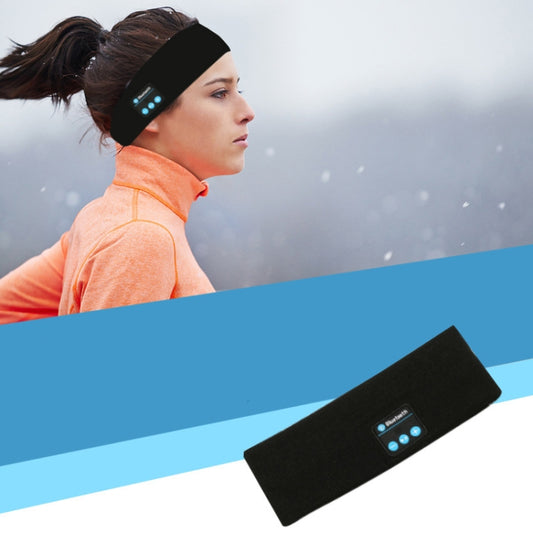 Bluetooth Headset Sports Headband Outdoor Running Yoga Sweat-Absorbent Headscarf, Colour: Black - Smart Wear by buy2fix | Online Shopping UK | buy2fix