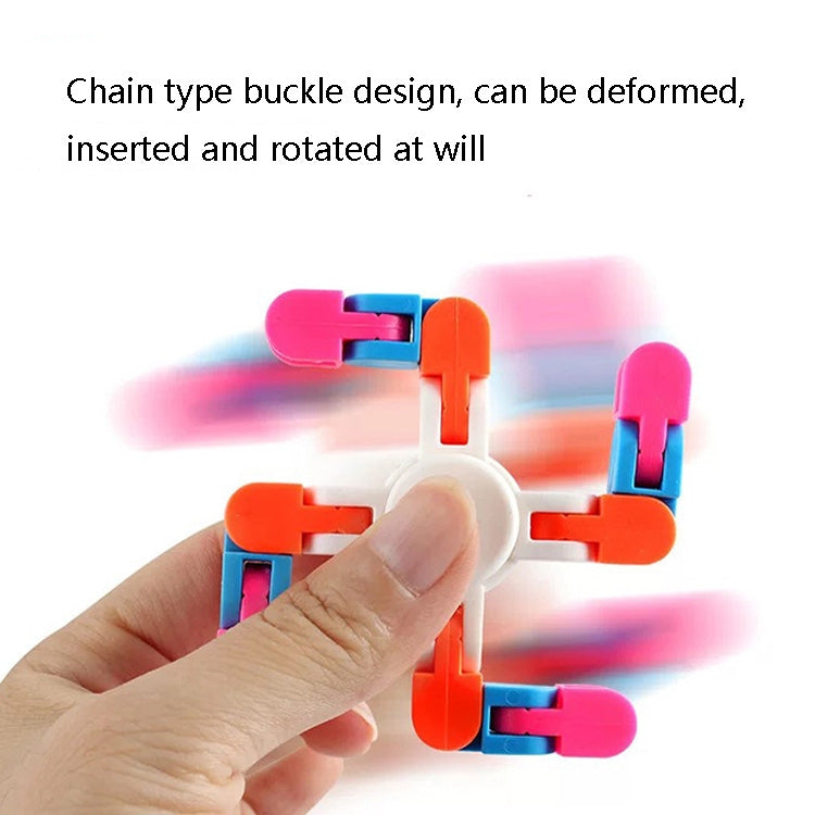 10 PCS Bicycle Chain Track DIY Toys Bone Stenosis 4 Angle Variety Fingertip Spinner, Random Color Delivery(Three-section Type) - Spinning Toys by buy2fix | Online Shopping UK | buy2fix