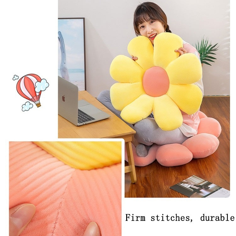 Small Daisy Flower Soft Elastic Cushion Pillow 37cm(Yellow) - Home & Garden by buy2fix | Online Shopping UK | buy2fix