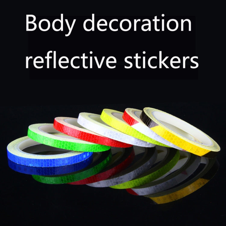5 Rolls Bicycle Mountain Bike Motorcycle Sticker Car Contour Reflective Sticker Night Riding Reflective Sticker, Size: 2 x 800cm(White) - Decorative Accessories by buy2fix | Online Shopping UK | buy2fix