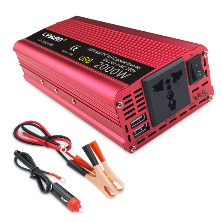 LVYUAN Car Inverter Dual USB Power Converter, Specification: 12V to 220V 2000W - In Car by LVYUAN | Online Shopping UK | buy2fix