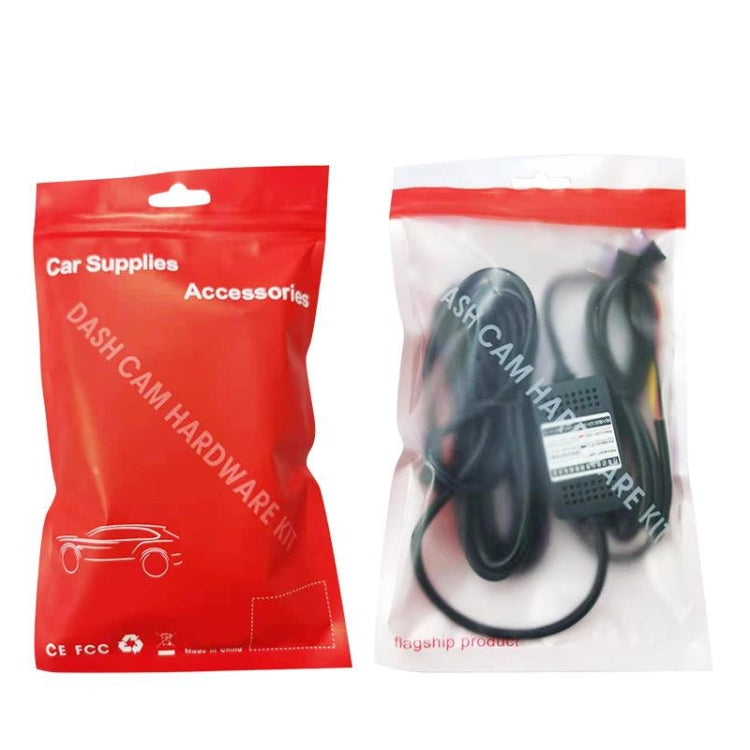 H516 Recording Step-down Line Shrinkage Video Car Charger Line Parking Monitoring Three-Core Power Cord, Model: Without Fuse(Mini Straight) - In Car by buy2fix | Online Shopping UK | buy2fix