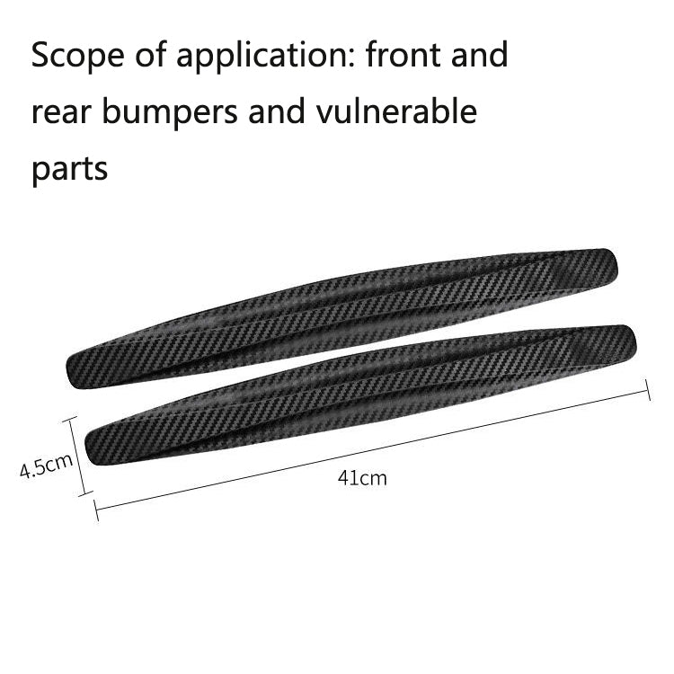 4 Pairs Car Front Rear Bumper Anti-Collision And Anti-Scratch Strips Body Scratch Decoration Stickers, Color: Black - In Car by buy2fix | Online Shopping UK | buy2fix