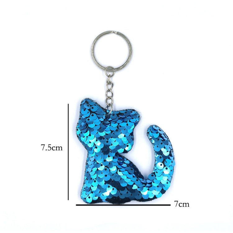 10 PCS PET Sequins Reflective Cat Keychain Bag Car Pendant, Colour: Rose Red 11 - In Car by buy2fix | Online Shopping UK | buy2fix