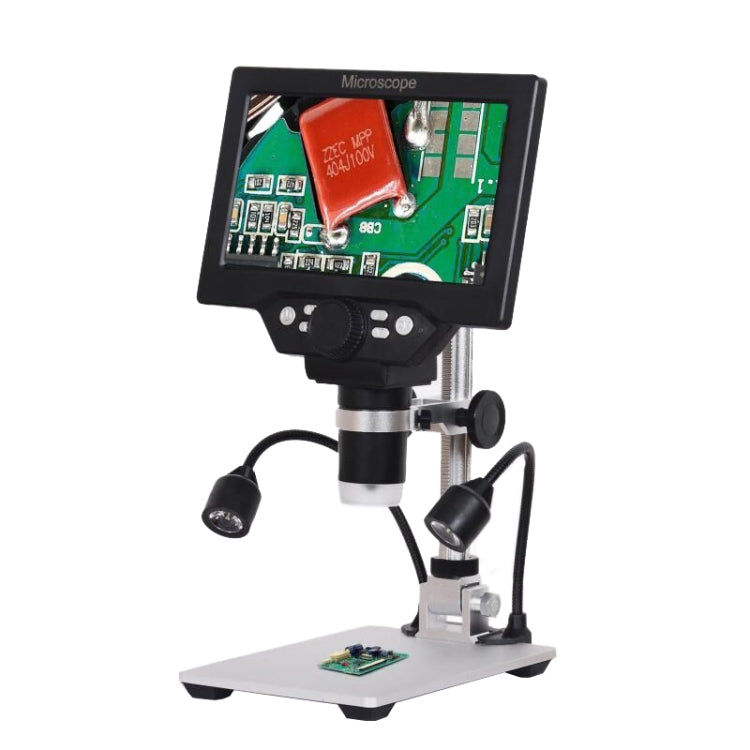 G1200D 7 Inch LCD Screen 1200X Portable Electronic Digital Desktop Stand Microscope(US Plug Without Battery) - Consumer Electronics by buy2fix | Online Shopping UK | buy2fix