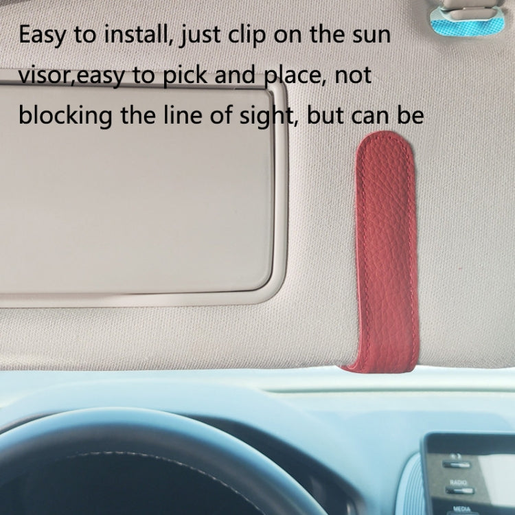 529 Car Sun Visor Glasses Clip Sunglasses Holder(Beige) - In Car by buy2fix | Online Shopping UK | buy2fix