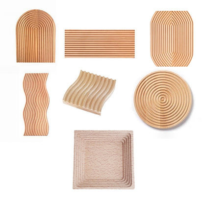 Large Wavy Wooden Tray Photography Shooting Props - Camera Accessories by buy2fix | Online Shopping UK | buy2fix