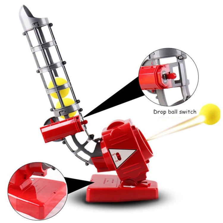 2 in 1 Tennis & Baseball Automatic Serving Machine(Red) - Toy Sports by buy2fix | Online Shopping UK | buy2fix