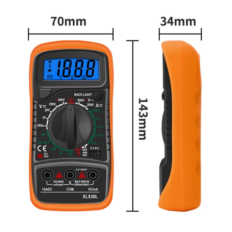 ANENG XL830L Multi-Function Digital Display High-Precision Digital Multimeter, Specification: Bubble Bag Packing(Green) - Consumer Electronics by ANENG | Online Shopping UK | buy2fix