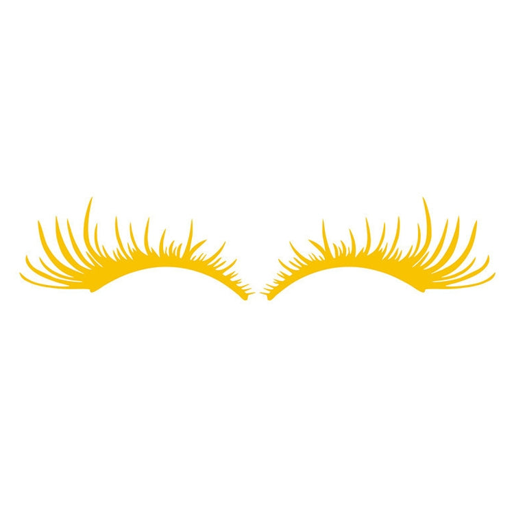 5 Pairs Car Big Lamp Eyebrow Sticker Sexy Eye Eyelash Car Sticker(Yellow) - In Car by buy2fix | Online Shopping UK | buy2fix