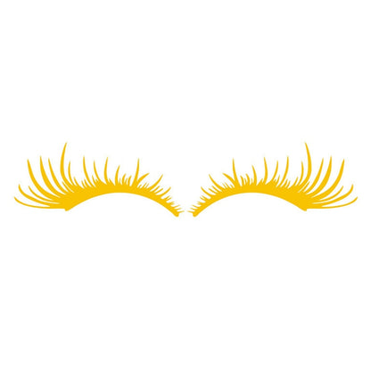 5 Pairs Car Big Lamp Eyebrow Sticker Sexy Eye Eyelash Car Sticker(Yellow) - In Car by buy2fix | Online Shopping UK | buy2fix