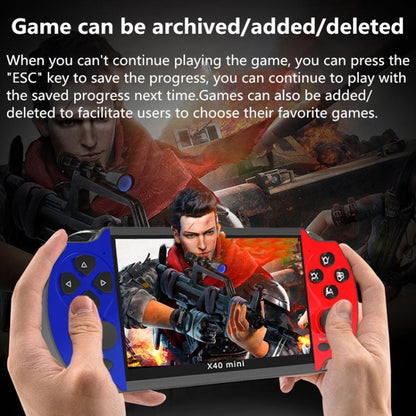 X40 mini 6.5 inch Retro Handheld Game Console with 16GB Memory, Spec: Wired Gamepads - Pocket Console by buy2fix | Online Shopping UK | buy2fix