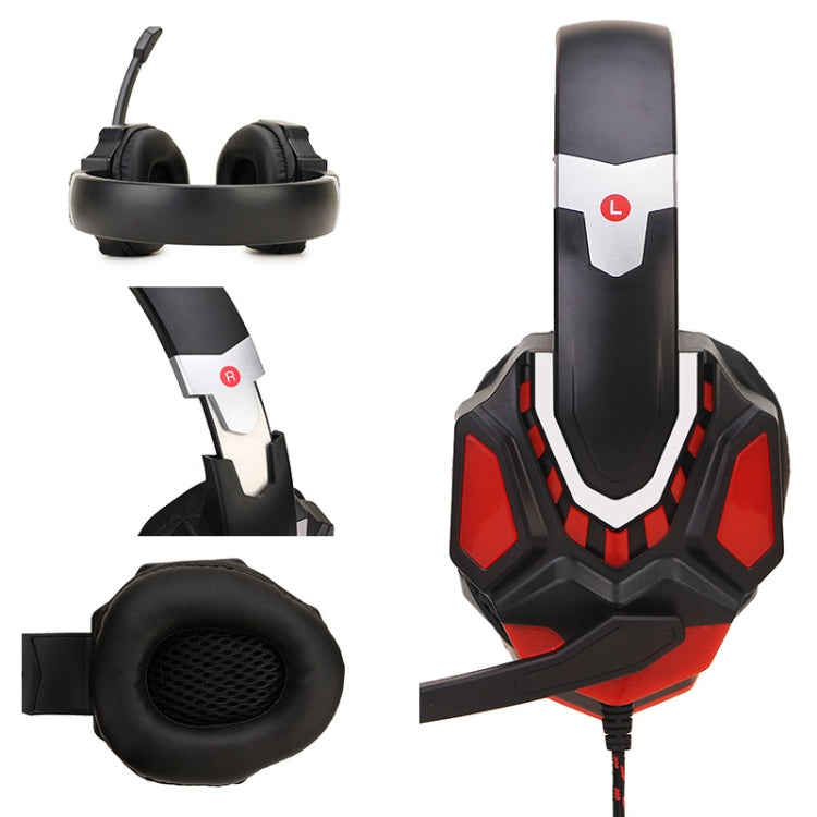 Soyto G10 Gaming Computer Headset For PS4 (Black Red) - Multimedia Headset by Soyto | Online Shopping UK | buy2fix