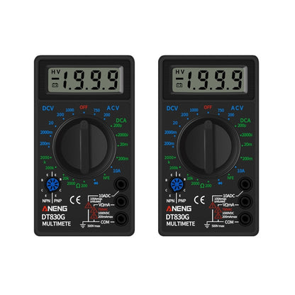 2 PCS ANENG DT830G Portable Digital Multimeter(Black) - Consumer Electronics by ANENG | Online Shopping UK | buy2fix