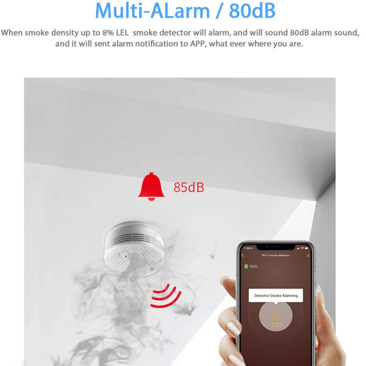 TY-SMK-07 Smart Home WiFi Smoke Detector - Security by buy2fix | Online Shopping UK | buy2fix